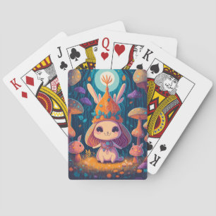 Bunny Queen Fantasy Forest Illustration Casinokort