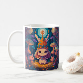 Bunny Queen Fantasy Forest Illustration Mugg
