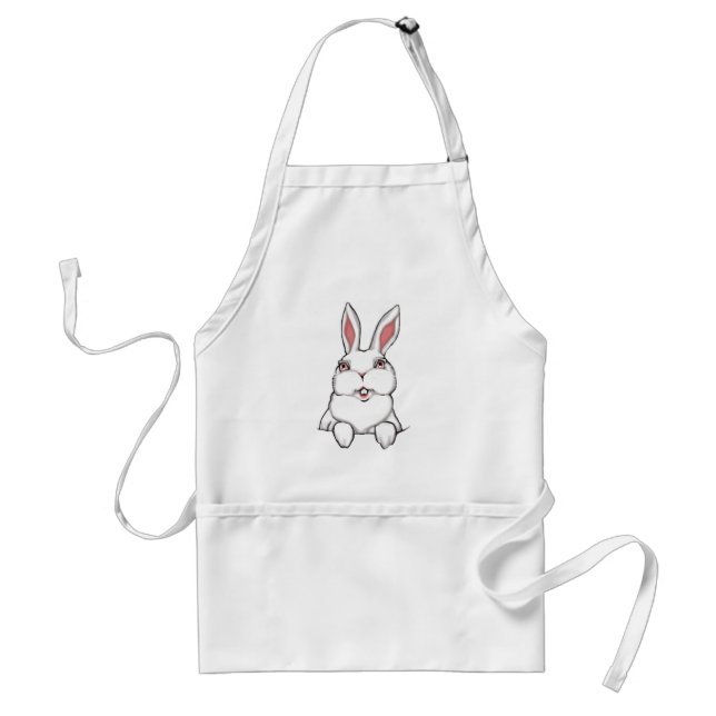 Bunny Rabbit Apron Påskhare Cute BBQ Apron Förkläde (Framsidan)