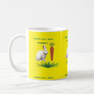 Bunny Rabbit äter en stor morot Kaffemugg