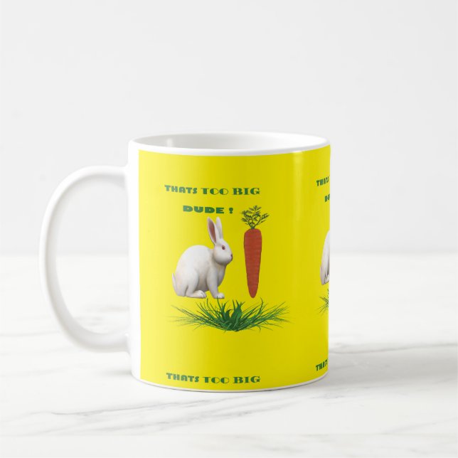 Bunny Rabbit äter en stor morot Kaffemugg (Vänster)