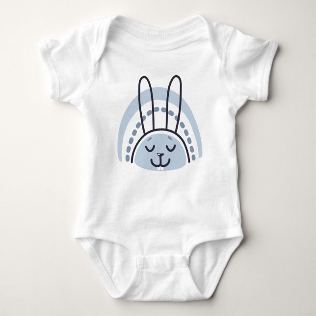 Bunny Rabbit Baby Bodydräkt Sleeper T Shirt (Framsida)