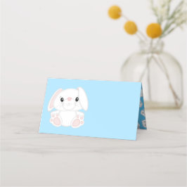 Bunny Rabbit Baby Shower Blue Placeringskort