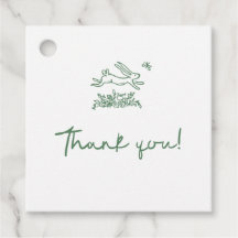 Bunny Rabbit Baby Shower Favor Tags