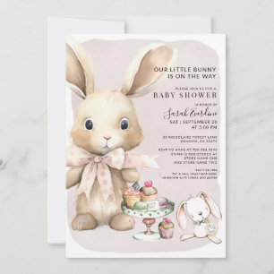 Bunny Rabbit Baby Shower Gender Neutral Inbjudningar