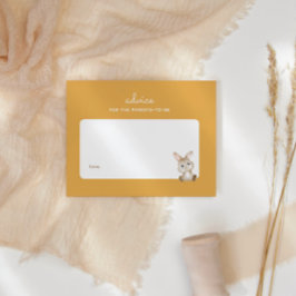 Bunny Rabbit Baby Shower Gult Parsing Advice Anteckningskort