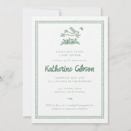 Bunny Rabbit Baby Shower Invitation Inbjudningar