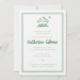 Bunny Rabbit Baby Shower Invitation Inbjudningar