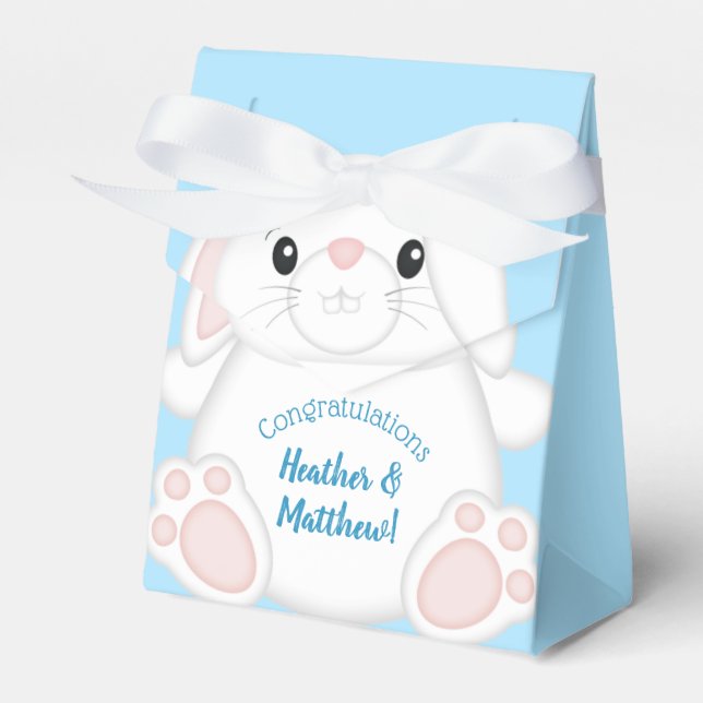Bunny Rabbit Baby Shower Woodland Presentaskar (Framsidan Sidan)