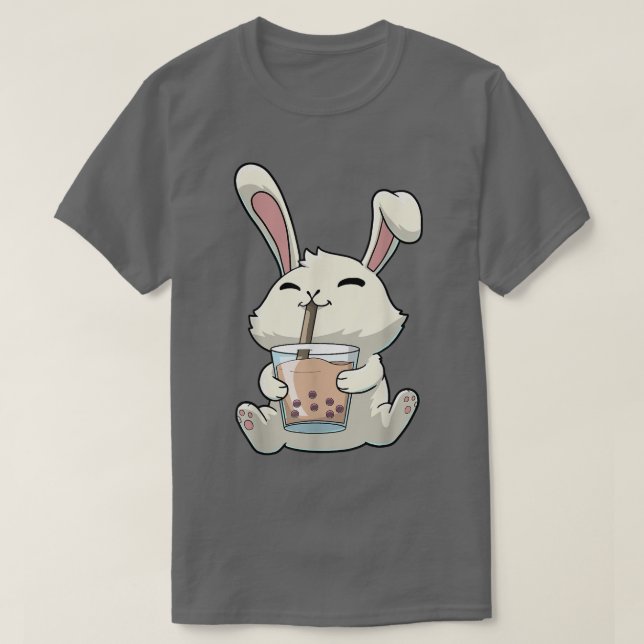 Bunny Rabbit Boba Bubble Tea Anime Kawaii  T Shirt (Design framsida)