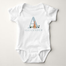 Bunny Rabbit | Boy First Birthday med Namn Baby A