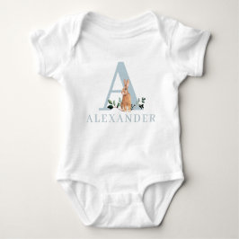 Bunny Rabbit | Boy First Birthday med Namn Baby A T Shirt