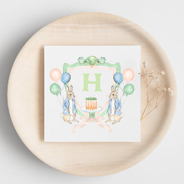 Bunny Rabbit Carrot Monogram Napkin Pappersservett