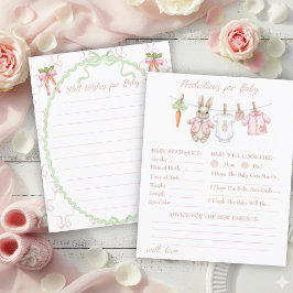 Bunny Rabbit Clothesline Baby Shower Prediction 