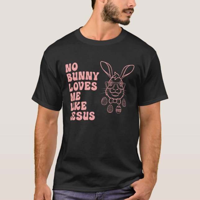 Bunny Rabbit Eggs Hunting Happy Easter Day Cute Ma T Shirt (Framsida)