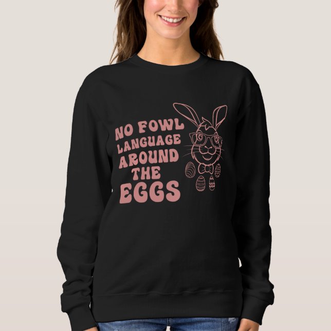 Bunny Rabbit Eggs Hunting Happy Easter Day Cute T Shirt (Framsida)