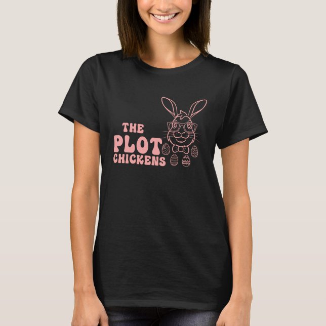 Bunny Rabbit Eggs Hunting Happy Easter The Plot Ch T Shirt (Framsida)