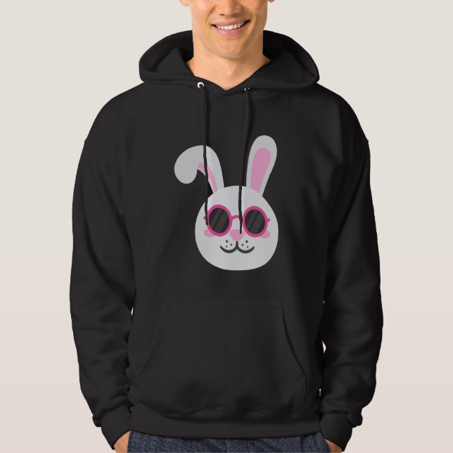 BUNNY RABBIT FACE Sunglasses Boys Girls Kids Easte Hoodie (Framsida)