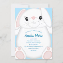 Bunny Rabbit Födelsedagsfest Blue