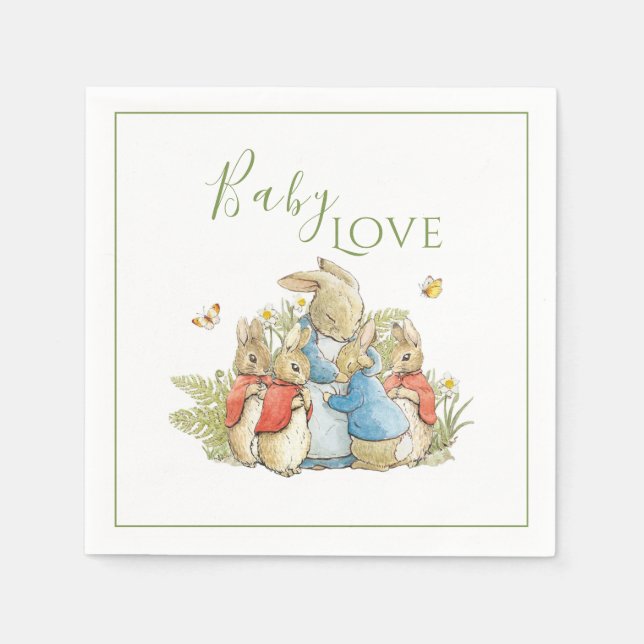 Bunny Rabbit Gender Neutral Shower Pappersservett (Framsidan)
