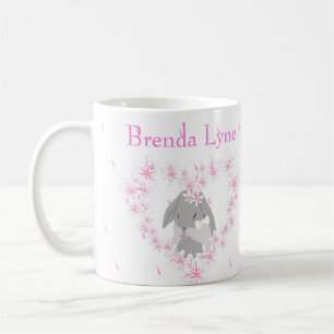 Bunny Rabbit Girl Rosa Kaffemugg