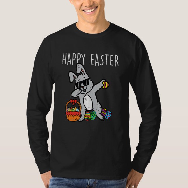Bunny Rabbit Glad påsk Dance Coola Kids Boys T Shirt (Framsida)