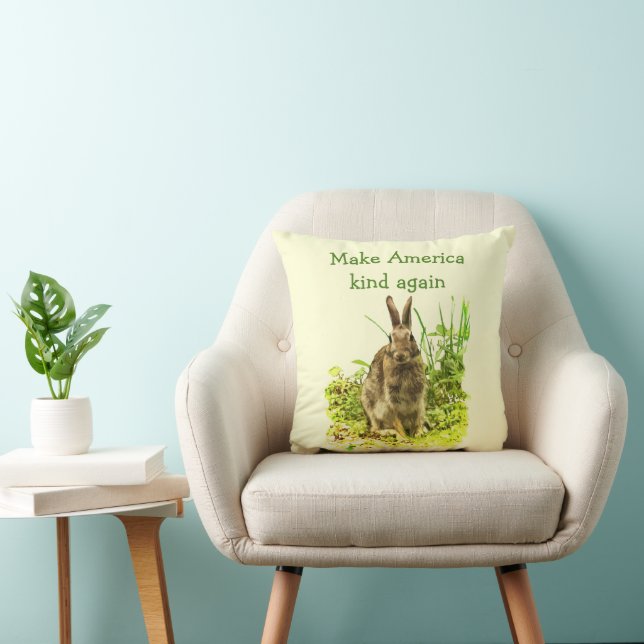 Bunny Rabbit gör Amerika-vänligt igen Pillow Kudde (Stol)