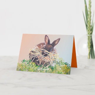 Bunny Rabbit Greeting Cards Birthday, Sympati Kort
