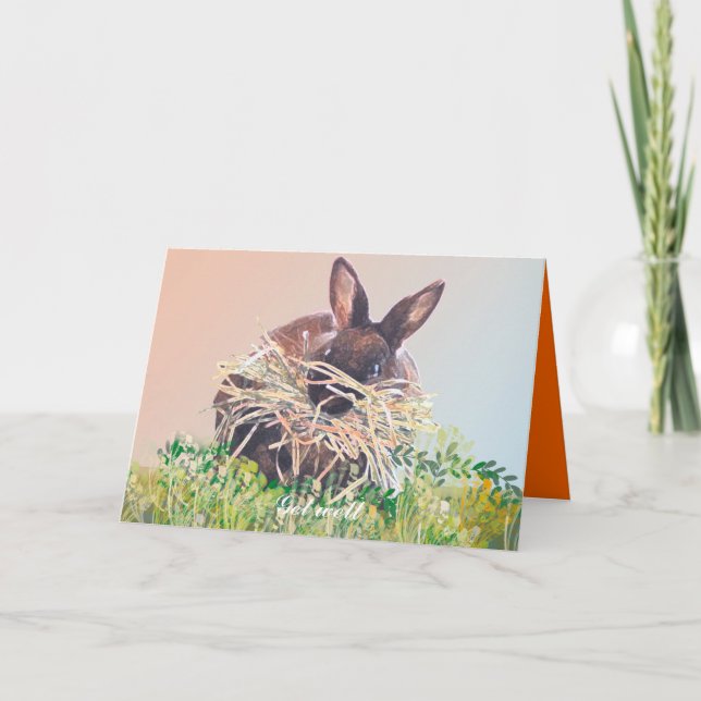 Bunny Rabbit Greeting Cards Birthday, Sympati Kort (Framsida)