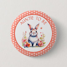 Bunny Rabbit i Flowers Moster till Baby Shower