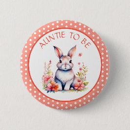 Bunny Rabbit i Flowers Moster till Baby Shower Knapp