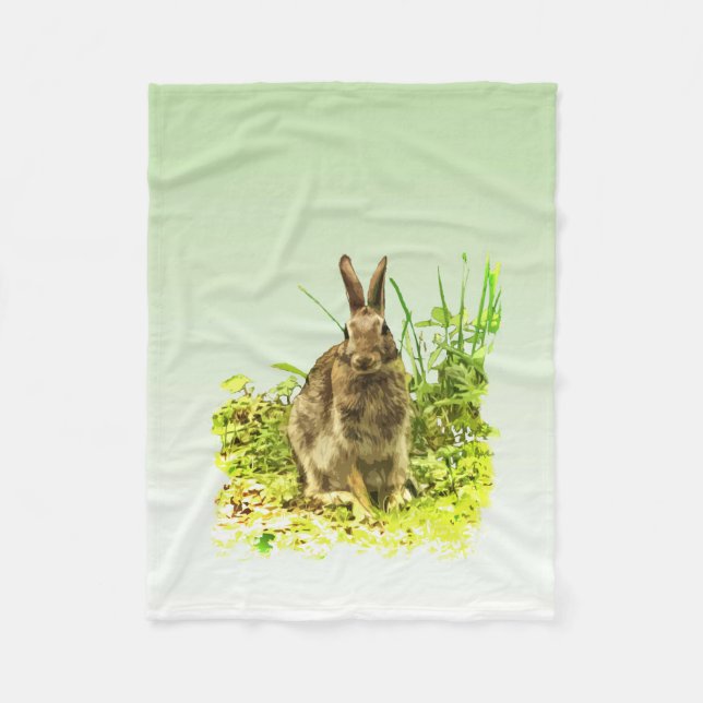 Bunny Rabbit i Grass Fleece Blanket (Framsidan)
