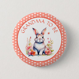 Bunny Rabbit in Flowers Grandma to Be Baby Shower Knapp