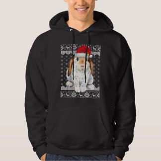 Bunny Rabbit jul Ugly Sweater Funny Julafton Tre Hoodie