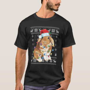 Bunny Rabbit jul Ugly Sweater Funny Julafton Tre T Shirt
