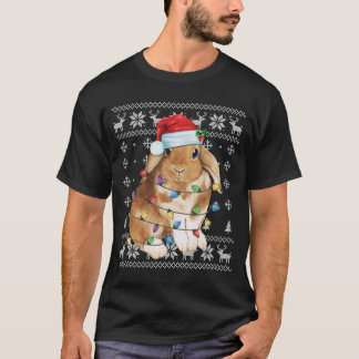 Bunny Rabbit jul Ugly Sweater Funny Julafton Tre T Shirt