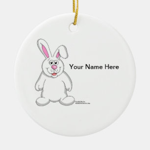 Bunny Rabbit Julgransprydnad Keramik