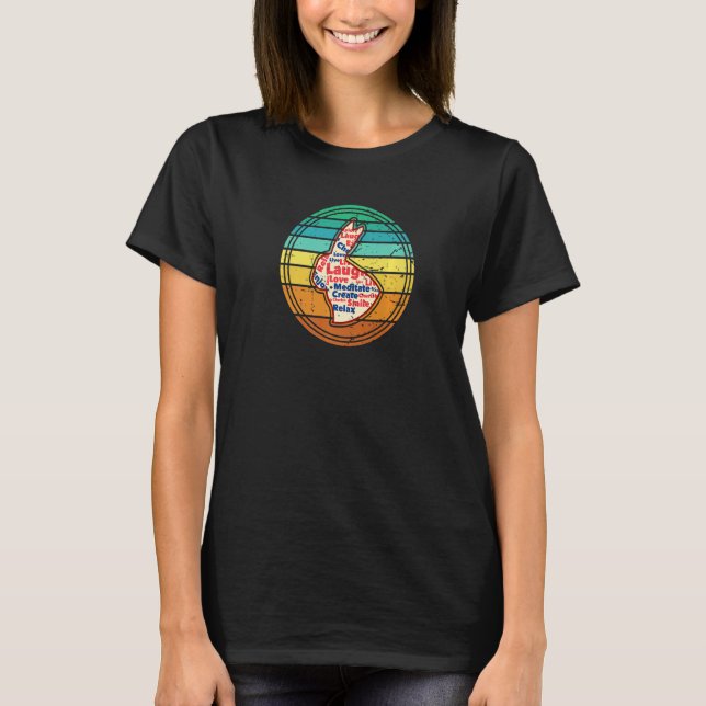 Bunny Rabbit Live Laugh Kärlek Smile Motivational  T Shirt (Framsida)