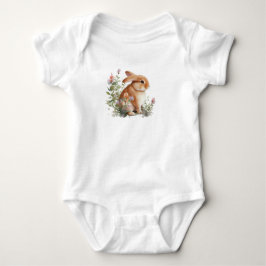 Bunny Rabbit med Flowers T Shirt