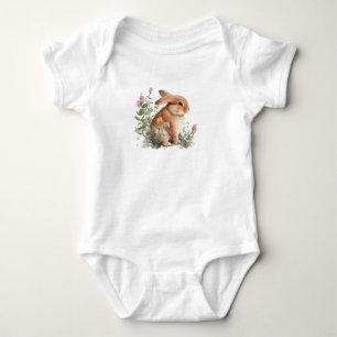Bunny Rabbit med Flowers T Shirt