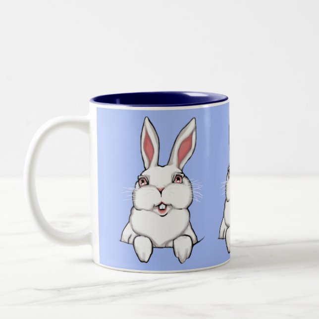 Bunny Rabbit Mugg Coffee Kopp Blue Bunny Kopp (Vänster)