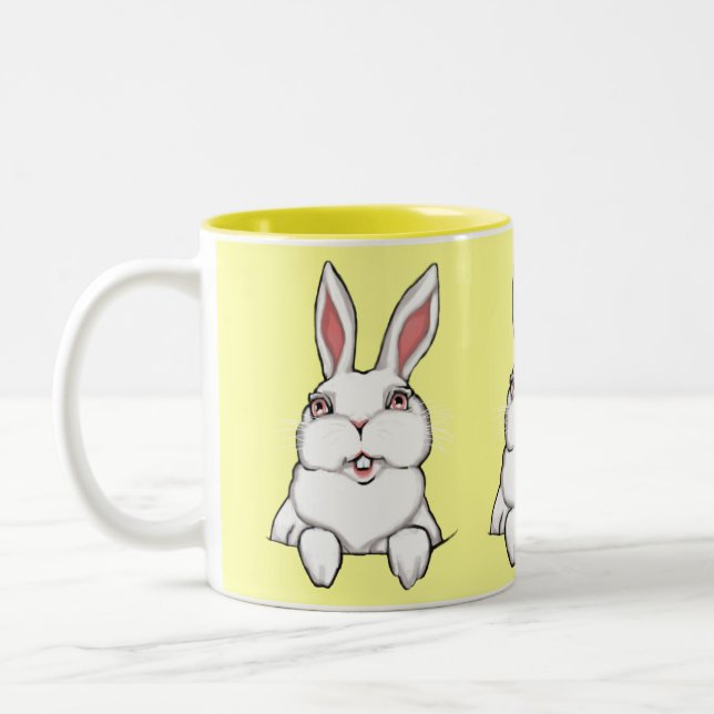 Bunny Rabbit Mugg Coffee Kopp Påskhare Kopp (Vänster)