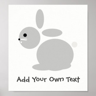 Bunny Rabbit Nursery Children's Room Anpassningsba Poster