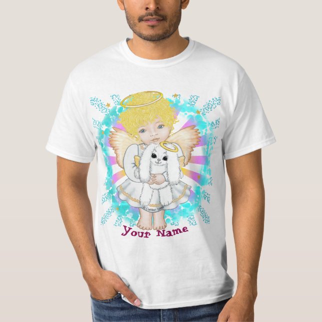 Bunny Rabbit och Ängel t-shirt  (Framsida)