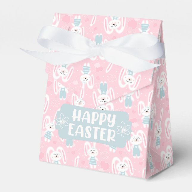 Bunny Rabbit Påsk Favor Box Presentaskar (Framsidan Sidan)