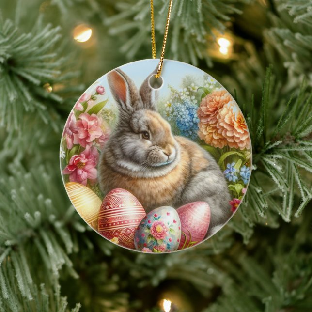 Bunny Rabbit Påsk Helgdag Träd Ornament (Träd)