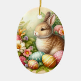 Bunny Rabbit Påsk Helgdag Träd Ornament