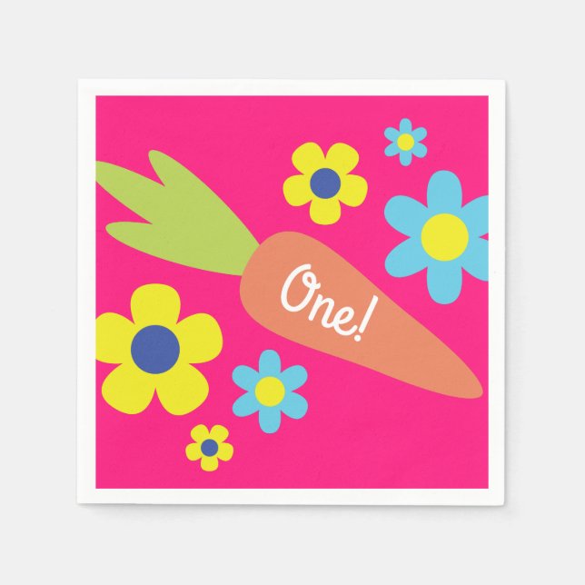 Bunny Rabbit Påsk Vår Födelsedagsfest Pappersservett (Framsidan)