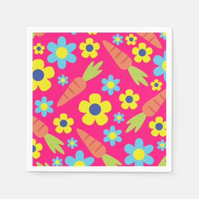 Bunny Rabbit Påsk Vår Födelsedagsfest Pappersservett (Framsidan)