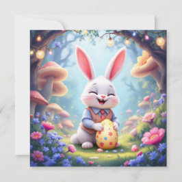 Bunny Rabbit Påskägg Hunt Julkort